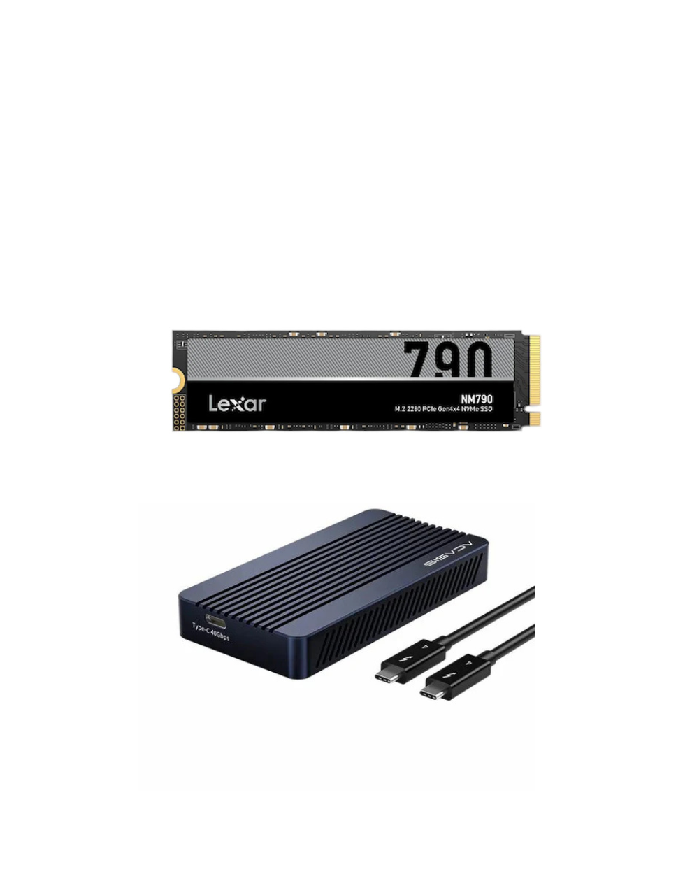 Acasis 40Gbps NVMe Enclosure + Lexar NM790 PCIe Gen4 SSD Bundle (1–8TB, Fan/No-Fan Options) Acasis 40Gbps NVMe Enclosure + Lexar NM790 PCIe Gen4 SSD Bundle (1–8TB, Fan/No-Fan Options)